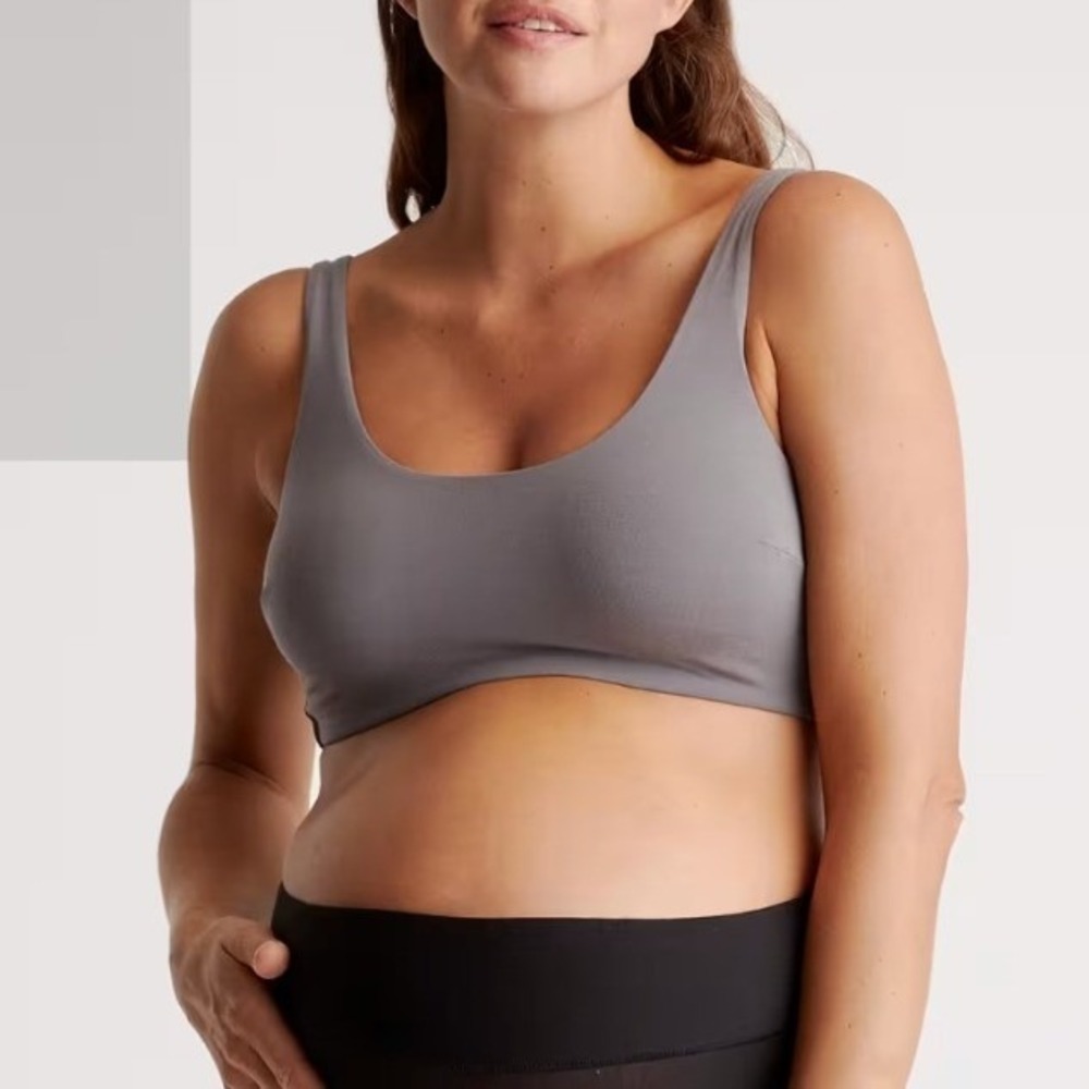 Quince Micromodal Maternity Postpartum Bra Bralette Tencel Stretch Lounge XL